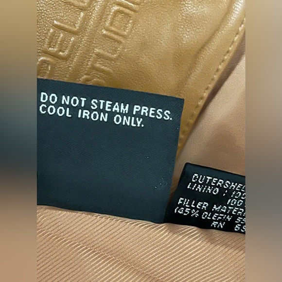 Wilsons Leather Pelle Studio Cognac Thinsulate Ultra Leather Coat Size XL - Picture 9 of 17